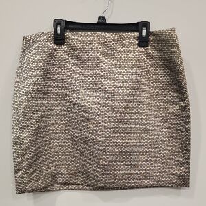 Banana Republic Textured Cream and Black Pencil Skirt